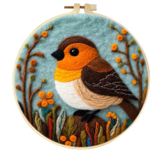 Набір для сухого валяння “Картина з вовни” Горобчик