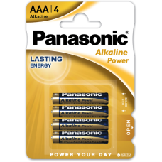 Батарейка Panasonic Alkaline LR03 (AAA), лужна, 4 шт., ТІЛЬКИ ОРИГИНАЛ