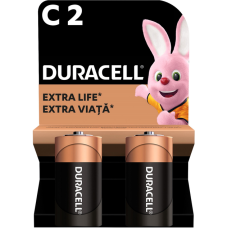 Батарейка Duracell Alkaline LR14 (Type C), лужна, 2 шт.