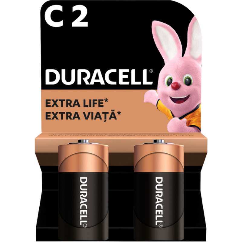 Батарейка Duracell Alkaline LR14 (Type C), лужна, 2 шт.