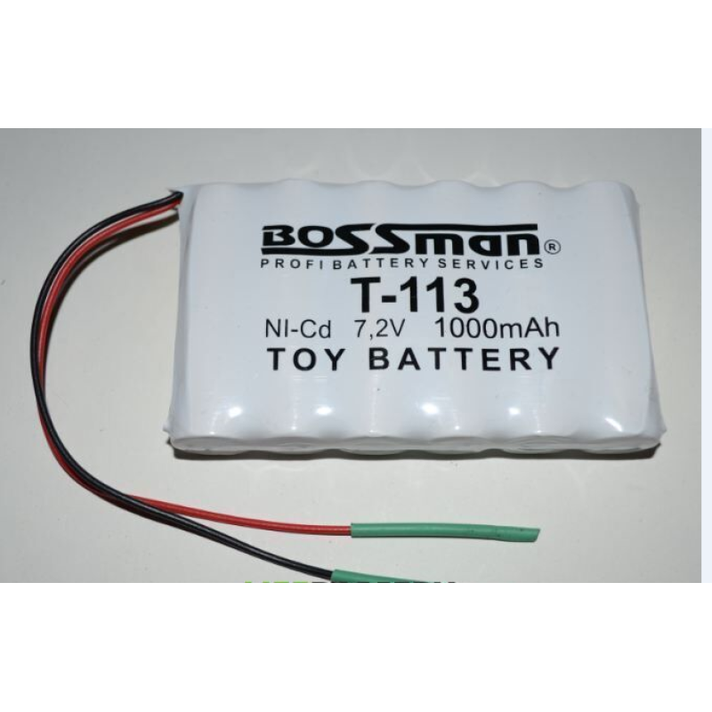 Аккумулятор Bossman T113, 1000mAh, 7.2V, 6*AA, Ni-Mh