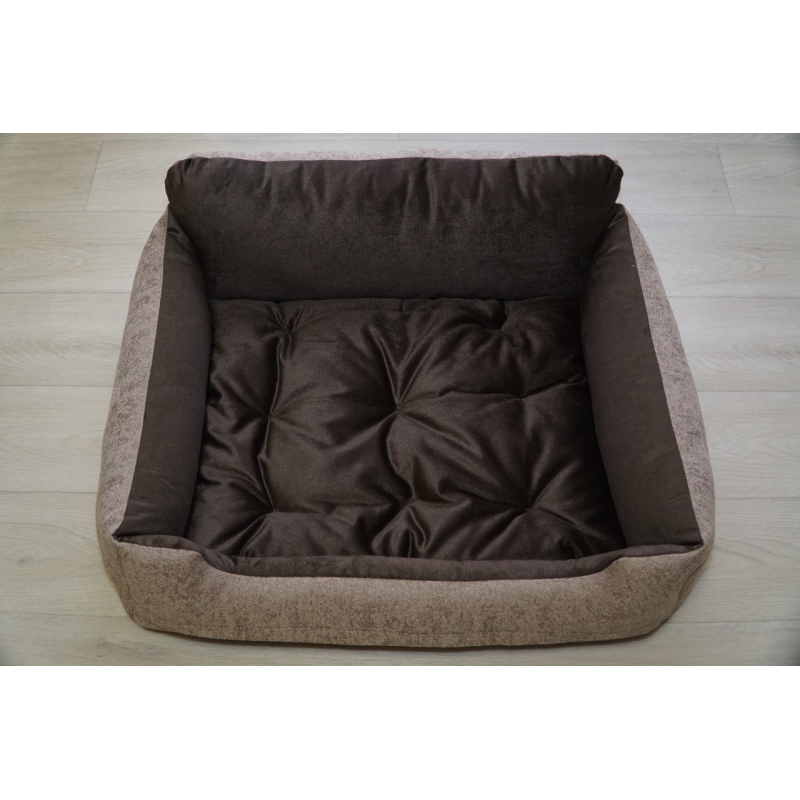 Затишне місце лежанка ліжко (50*40см, блисківки в бортиках) для кішки кота собаки з якісної меблевої тканини