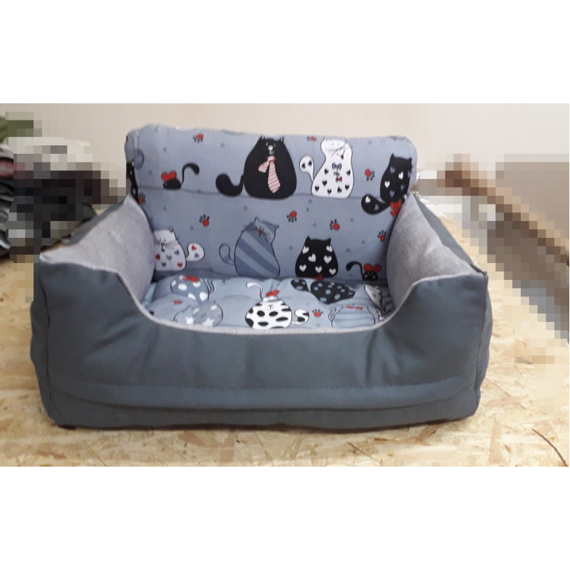 М“яке місце лежанка ліжко (40*30см, на блискавках в бортах) для кота собаки з меблевої тканини