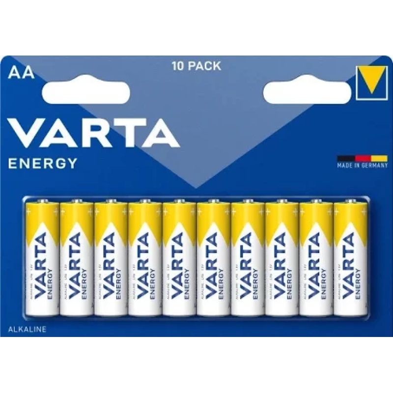 Батарейка Varta Energy Alkaline LR6 (АА), лужна, 10 шт., ТІЛЬКИ ОРИГИНАЛ