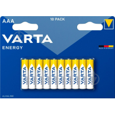 Батарейка Varta Energy Alkaline LR03 (AAA), лужна, 10 шт., ТІЛЬКИ ОРИГИНАЛ