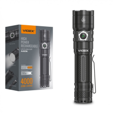 Портативний світлодіодний ліхтарик Videx A406 4000 Lm 6500 K, знімний акумулятор 21700 4000mAh