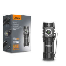 Світлодіодний ліхтарик Videx A055 600 Lm 5700K, знімний акумулятор 16340 800mAh, ІДЕАЛЬНИЙ ДЛЯ ШКОЛЯРИКІВ