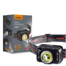 Налобний світлодіодний ліхтарик Videx H035C 410 Lm 5000 K, вбудований акумулятор 1800mAh