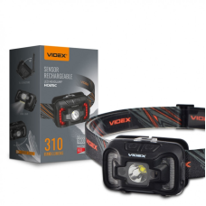 Налобний світлодіодний ліхтарик Videx H025C 310 Lm 5000 K, вбудований акумулятор 1800mAh