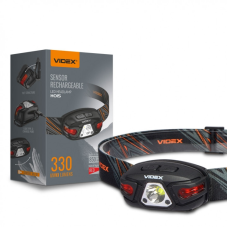 Налобний світлодіодний ліхтарик Videx H015 330 Lm 5000K, вбудований акумулятор 850mAh