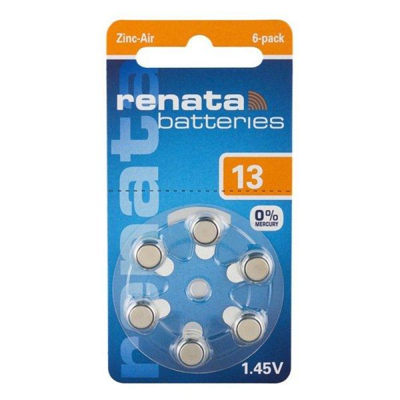 Батарейка Renata ZA13 (PR48), повітряно-цинкова, 1 шт.