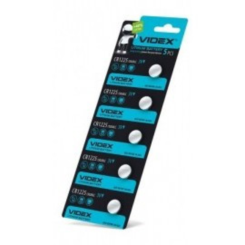 Батарейка Videx CR1225 Lithium, 3.0 V, 5 шт. Батарейка Videx CR1225 Lithium, 3.0 V, 5 шт.