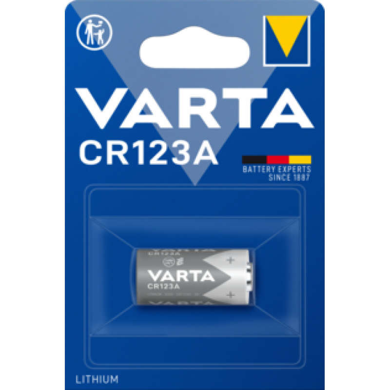 Батарейка Varta CR123А Lithium, 3.0 V, 1 шт.