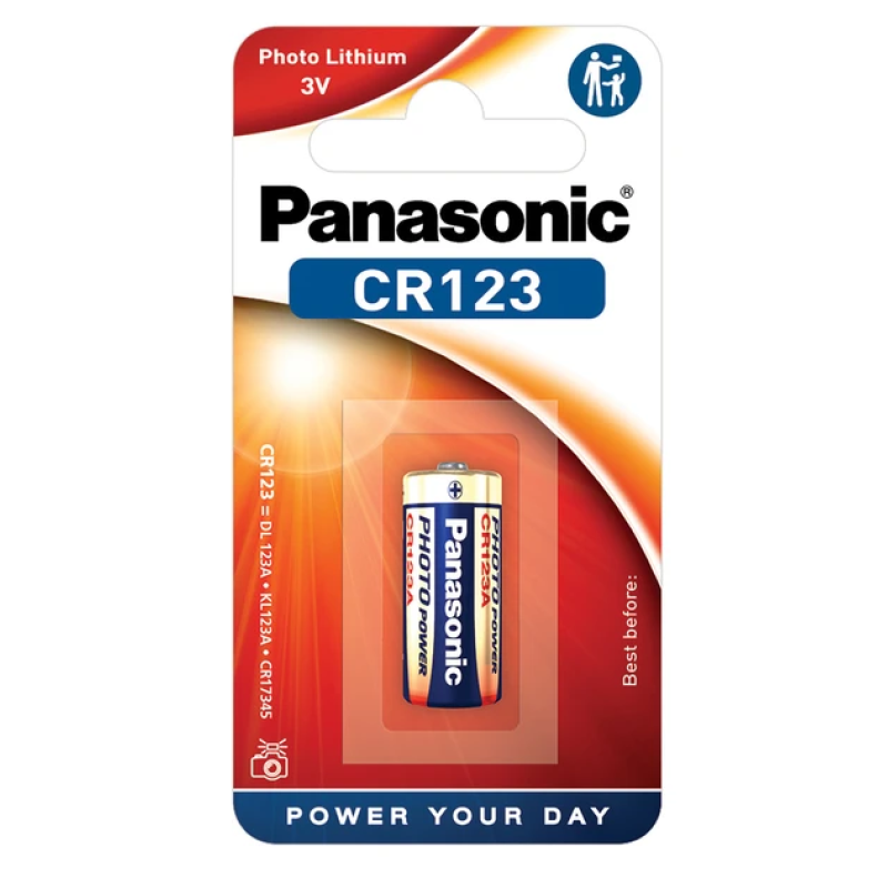 Батарейка Panasonic CR123А Lithium, 3.0 V, 1 шт. НОВИЙ ДИЗАЙН