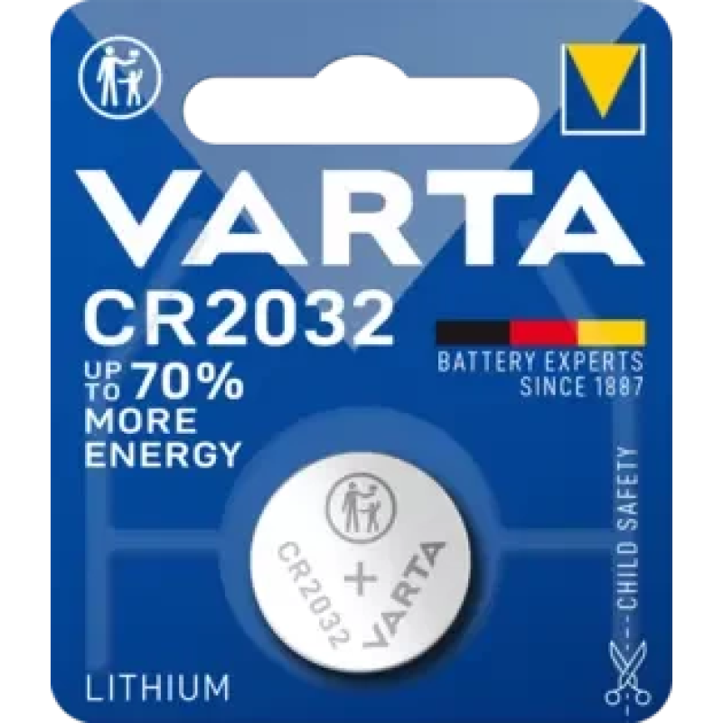 Батарейка Varta CR2032 Lithium, 3.0 V, 1 шт. Батарейка Varta CR2032 Lithium, 3.0 V, 1 шт.