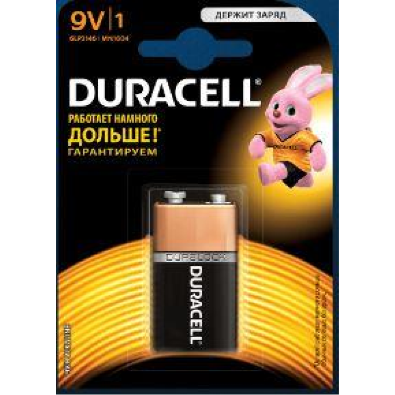 Батарейка DURACELL Basic Alkaline 9V (Крона), лужна 1 шт.