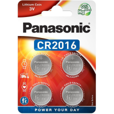 Батарейка Panasonic CR2016 Lithium, 3.0 V, 1 шт.