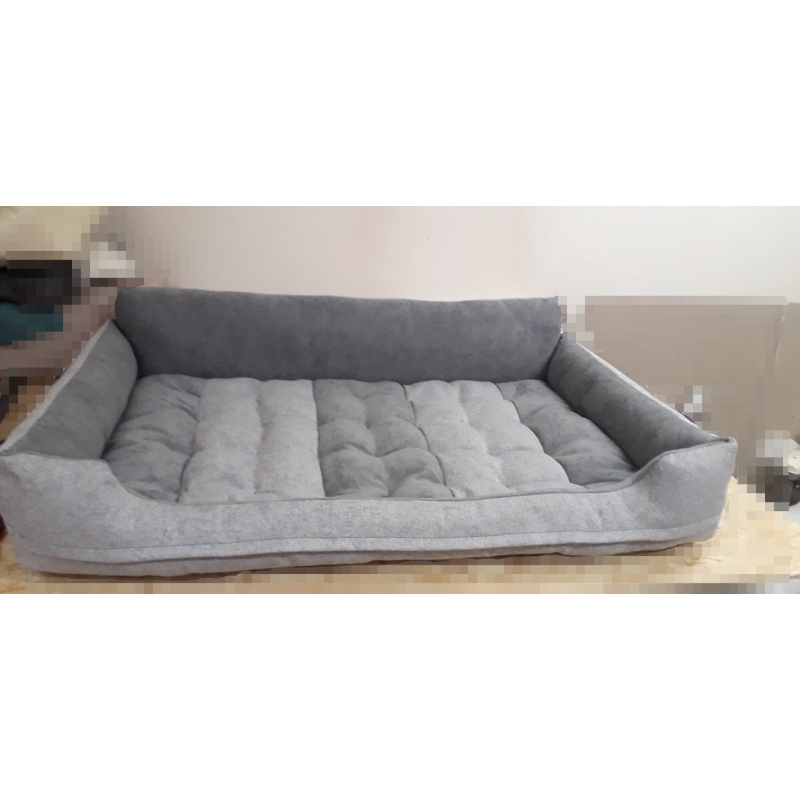 М“яке місце лежанка ліжко (100*60см, на блискавках в бортах) для кота собаки з меблевої тканини