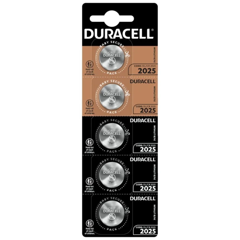 Батарейка Duracell CR2025 Lithium, 3.0 V, 5 шт., 43 грн/шт, ТІЛЬКИ ОРИГИНАЛ
