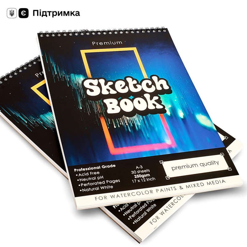 Відео огляд! Папір А3 250 гм2 для скетчингу та малювання, альбом для малювання на 30 аркушів Відео огляд! Папір А3 250 гм2 для скетчингу та малювання, альбом для малювання на 30 аркушів