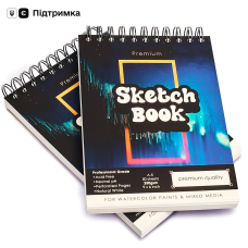 Папір для скетчингу А5 250 г\м2 для 50 аркушів, альбом для малювання на спіралі, Відеоогляд!