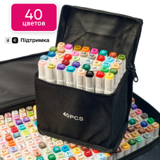 Професійні маркери для художників Touch 40 штук, двосторонні спиртові для малювання аніме