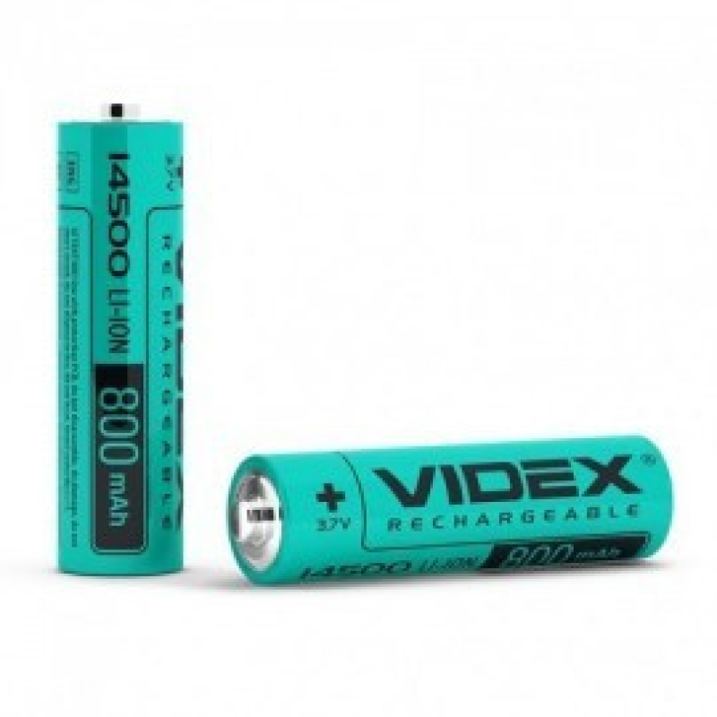 Акумулятор Videx Li-ion 14500 (без захисту), 800 mAh, 3,7V Акумулятор Videx Li-ion 14500 (без захисту), 800 mAh, 3,7V