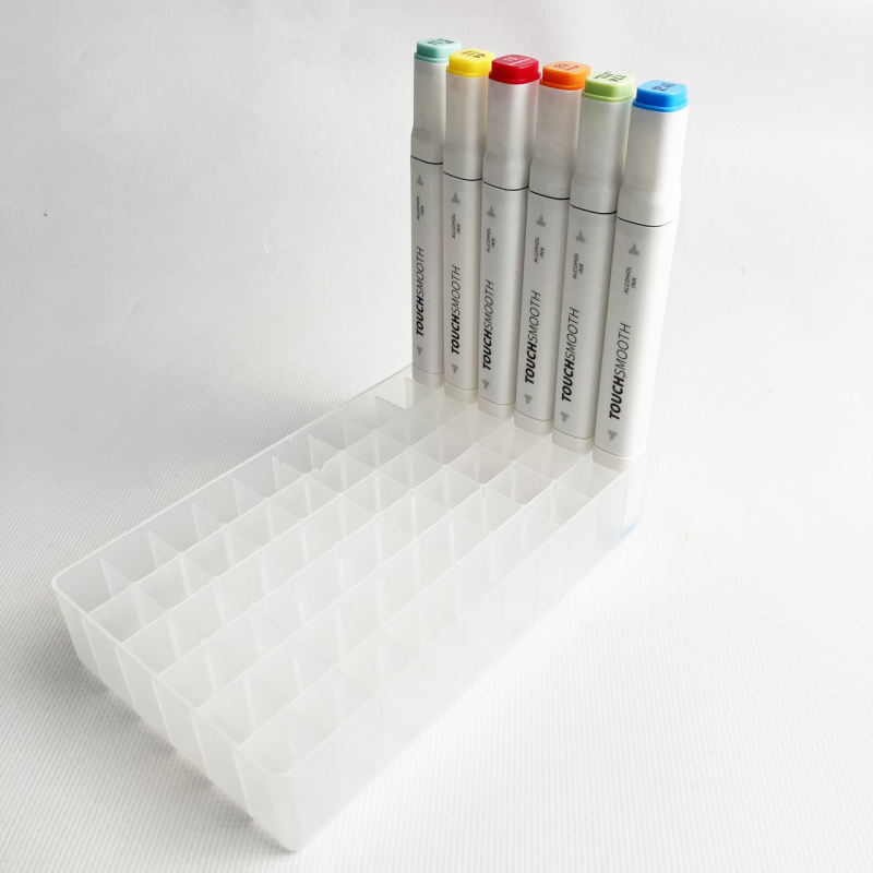 Підставка для маркерів органайзер для канцелярського приладдя 60 осередків Прозора Підставка для маркерів органайзер для канцелярського приладдя 60 осередків Прозора