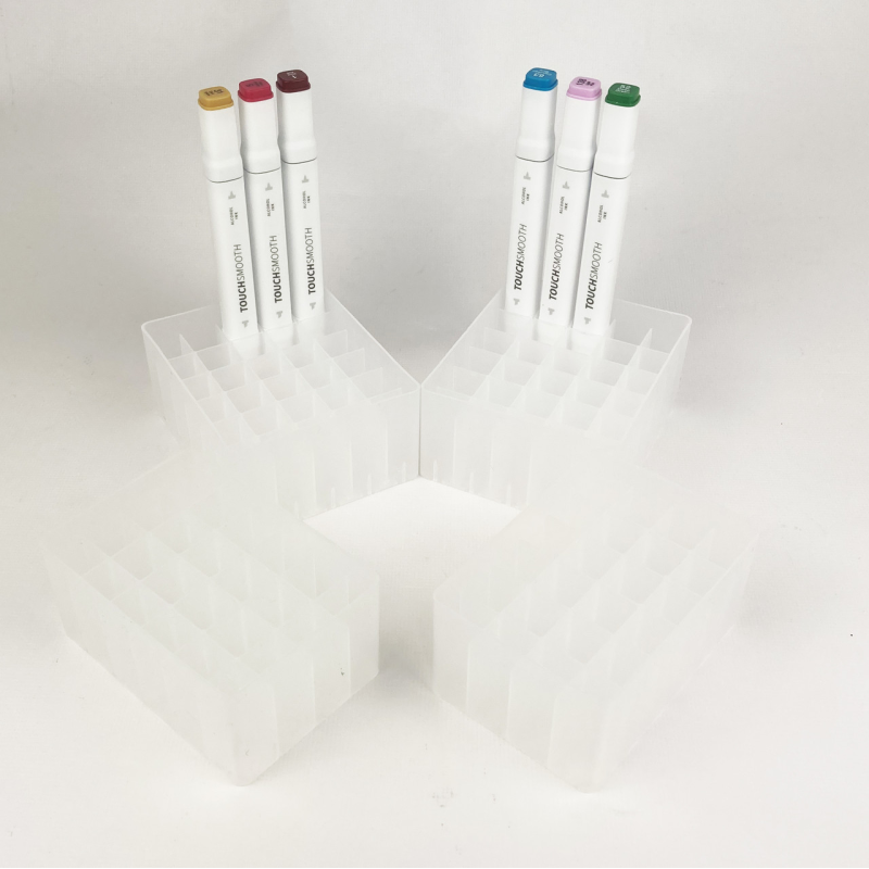 Підставка для маркерів органайзер для канцелярського приладдя на 100 відділень Прозора Підставка для маркерів органайзер для канцелярського приладдя на 100 відділень Прозора