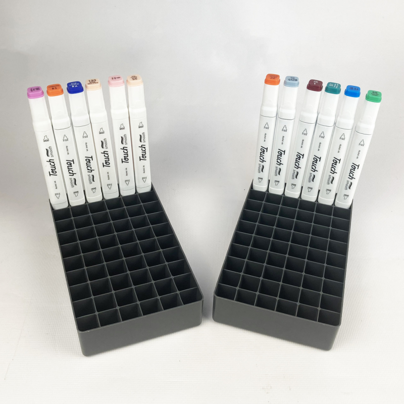 Підставка для маркерів органайзер для канцелярського приладдя на 120 відділень Чорна Підставка для маркерів органайзер для канцелярського приладдя на 120 відділень Чорна