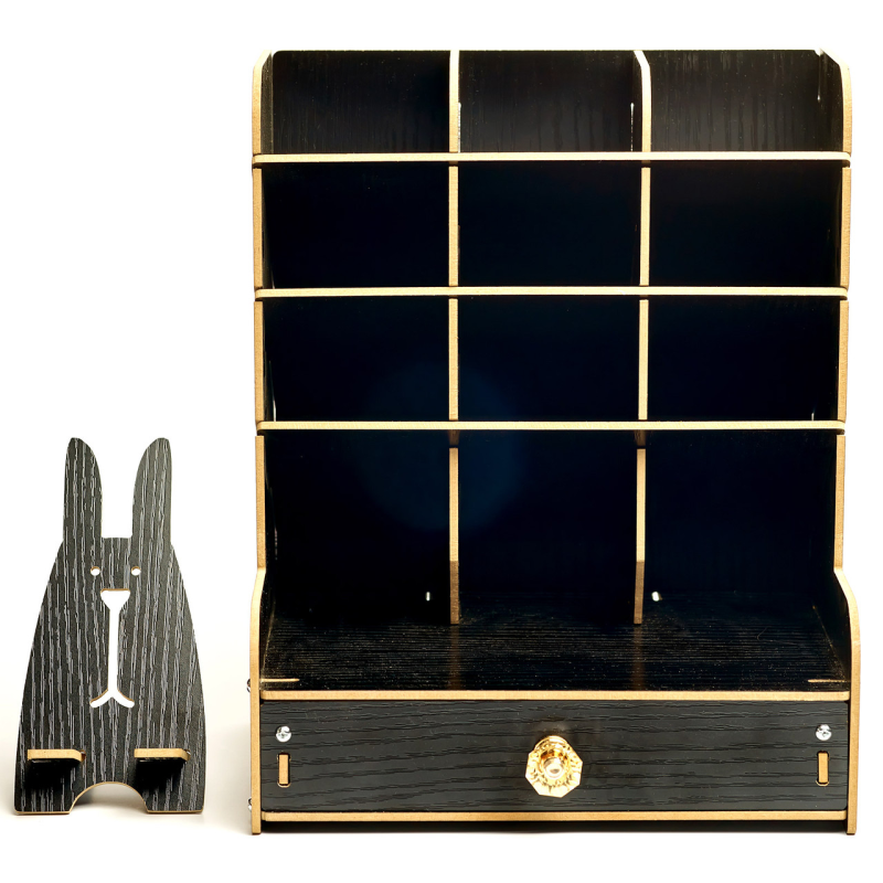 Підставка для канцелярії дерев“яна на 12 відділень Art, органайзер з дерева для маркерів, фломастерів Підставка для канцелярії дерев“яна на 12 відділень Art, органайзер з дерева для маркерів, фломастерів