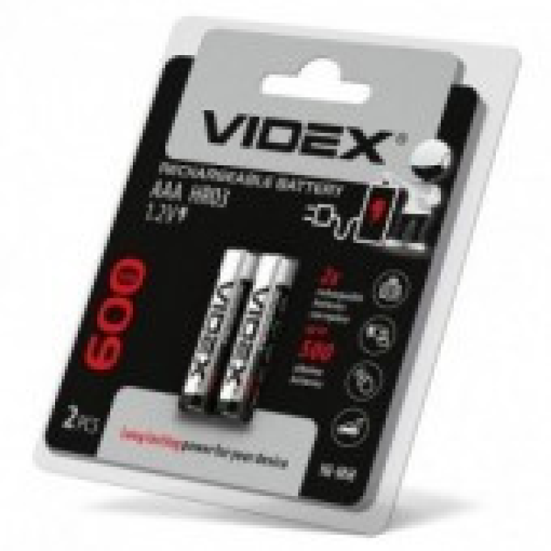 Акумулятор VIDEX R3 (AАА), 600 mAh Ni-MH, 1 шт.