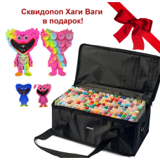 Набір якісних двосторонніх маркерів Touch Smooth спиртові для малювання і скетчинга 200 шт + Сквідопоп Хагі Вагі