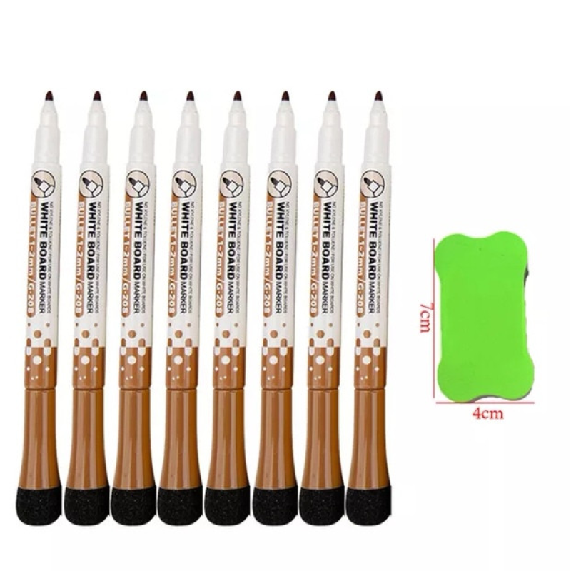 Набір маркерів для дошки для сухого стирання 8 шт КОРИЧНЕВІ Набір маркерів для дошки для сухого стирання 8 шт КОРИЧНЕВІ