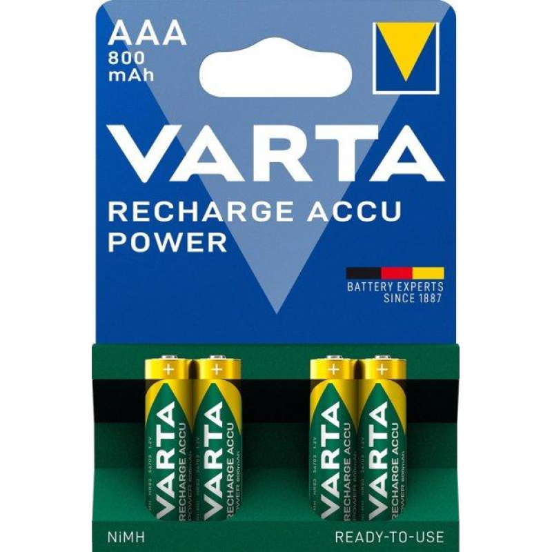 Акумулятор Varta Recharge ACCU R3 (AАА), 800 mAh Ni-MH, 4 шт., ТІЛЬКИ ОРИГІНАЛ, 68грн/шт Акумулятор Varta Recharge ACCU R3 (AАА), 800 mAh Ni-MH, 4 шт., ТІЛЬКИ ОРИГІНАЛ, 68грн/шт