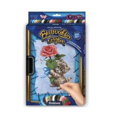 Креативний набір: вишивка гладдю «Кошеня» на підрамнику (з рамкою), Danko Toys